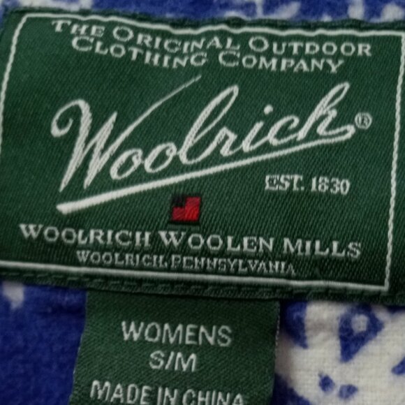 Woolrich LT Ultra Violet Snowflake Flannel Cotton Nightshirt Women's S/M - Picture 5 of 8